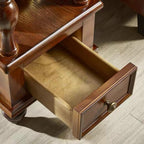 YUNMUAIR-Narrow End Table with Drawer and Storage Shelf Mid Century Side Tables for Living Room Solid Wood Sofa Table 14.17 "W Slim Beside Table Vintage Accent Table for Living Room,No-Tools Assembly