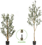 Realead 6ft Artificial Olive Tree, Tall Faux Olive Tree Plants, Fake Potted Olive Silk Tree with Branches and Fruits, Artificial Trees for Modern Home Office Living Room Floor Decor Indoor (72in)