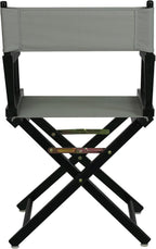 Casual Home 18" Director's Chair Black Frame with Grey Canvas