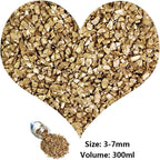 Gold Nuggets Crushed Glass Broken Glass Pieces Rocks Stones for Resin Arts,Crafts,Vase Fillers,Christmas Candle Holder Decorations,15 OZ