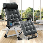 DoCred Comfy Chair, Folding Chair Recliner Chair for Bedroom and Living Room, Folding Reclining Patio Chairs Lounge Chair with Removable Cushion for Indoor Outdoor