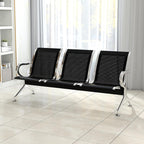 KINTNESS Waiting Reception Chair - Waiting Room Benches Office Chair Guest Heavy Duty Waiting Room Chairs with Arms 3 Seat Salon Barber Bank Hall Airport Furniture