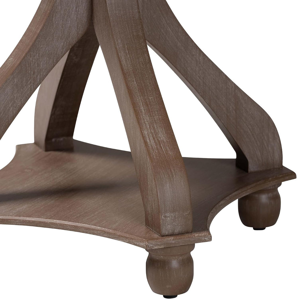 Baxton Studio Westlyn French Country Antique Brown Wood End Table