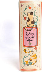 Occasionals Book Shaped Ceramic Vase, for Home Decor, Cute Bookshelf Decor, Unique Gift for Book Lovers, Readers, Cat Lovers and Cat Mom. Decorative Flower Vase for Home Office, Kitchen, Bookshelf