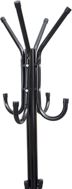 Mind Reader Freestanding Coat Rack, Multi-Tier Organizer for Office and Entryway, Metal, Black