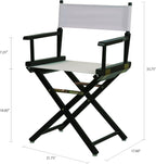 Casual Home 18" Director's Chair Black Frame with White Canvas