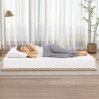 LILYPELLE Floor Bed Frame, Solid Wood Japanese Tatami Bed Frame, Foldable & Breathable & Moisture-Proof Bed Plate for Futon Mattress or Floor Sleeping, Standard Queen