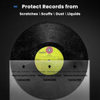 Vinyl Record Inner Sleeves: 12" Anti-Static Rice Paper LP Sleeves Album Record Acid-Free Clear Protective Sleeves for Vinyls Storage, 25pcs
