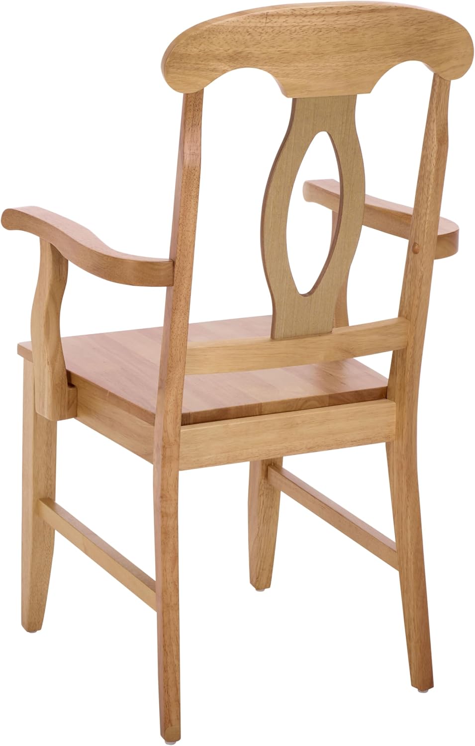 SAFAVIEH Home Collection – Hannelore Solid Wood Dining Arm Chair, Light Oak Finish, Classic Transitional Seating Design (DCH6907B)