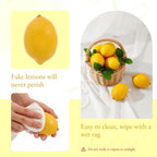 12 Pcs Artificial Lemons, Realistic Fake Yellow Lemons for Home Kitchen Decor, Fruit Bowl Filler, Countertop Centerpiece, Table Vase Display, Lemonade Party, Farmhouse and Seasonal Decoration