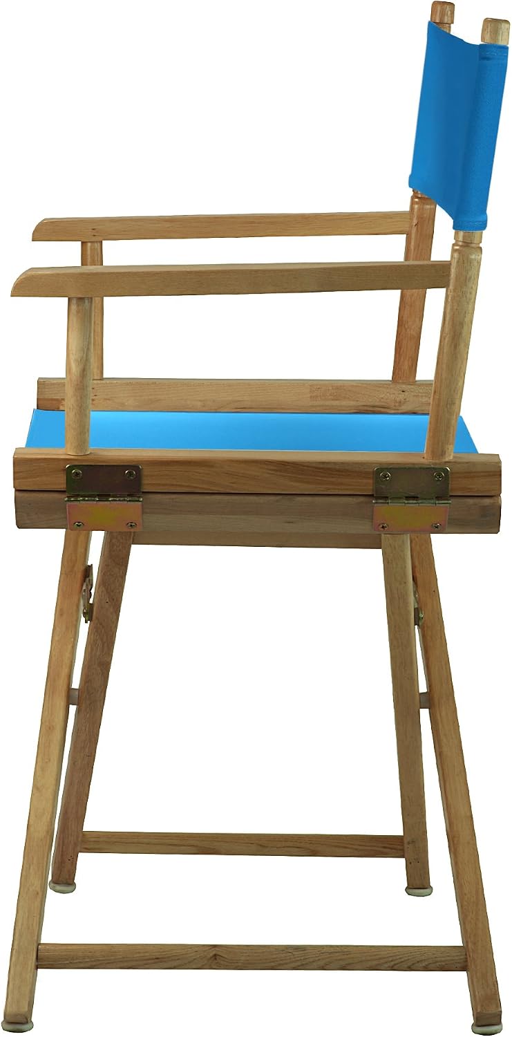 Casual Home 200-00/021-27 Director Chair 18" - Classic Height Natural Frame/Turquoise Canvas