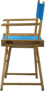 Casual Home 200-00/021-27 Director Chair 18" - Classic Height Natural Frame/Turquoise Canvas