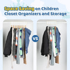 Premium 14 Inch Kids Hangers 100 Pack, Grey Baby Velvet Hanger, Non Slip, Space Saving Felt Hangers Clothes Organizers for Closet with 360° Swivel Hook for Children, Toddler & Teens