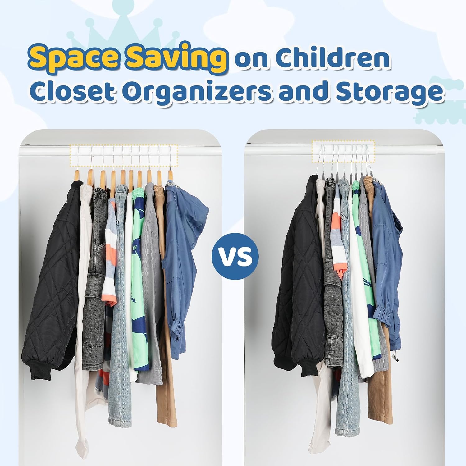 Premium 14 Inch Kids Hangers 100 Pack, Grey Baby Velvet Hanger, Non Slip, Space Saving Felt Hangers Clothes Organizers for Closet with 360° Swivel Hook for Children, Toddler & Teens