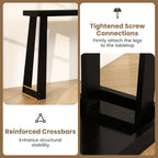 Giantex Narrow Long Console Table, 43" Modern Entryway Table Behind the Couch, Rubberwood Accent Sofa Tables for Living Room, Foyer, Hallway, Bedroom, Entrance (Black)