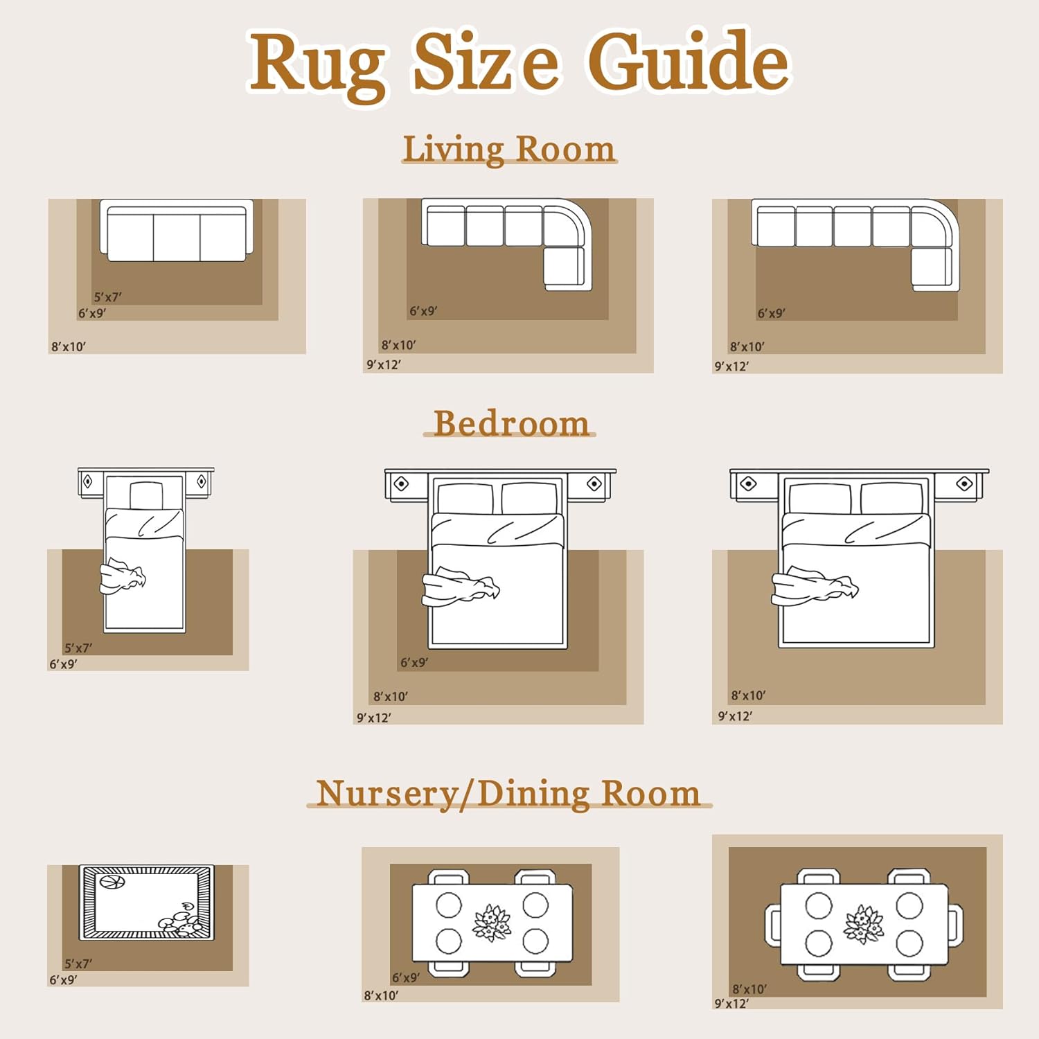 Tosuoka 6x9 Area Rugs for Living Room Bedroom, Beige Rug Washable Abstract Soft Modern Rugs Neutral Rug Non-Slip Low Pile Indoor Carpet for Nursery Dining Room Home Office