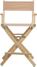Casual Home 24" Director's Chair Natural Frame with Tan Canvas, Counter Height