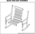 Cambridge Casual Solid Wood Thames Oversized Porch Rocking Chair