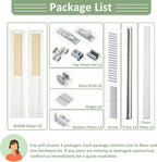 Bifold Door for 48" x 80" Opening, Preassembled Faux Cane Webbing Folding Door with Hardware Kit, MDF Surface, Interior Door Panel for Closet, Pantry & Laundry