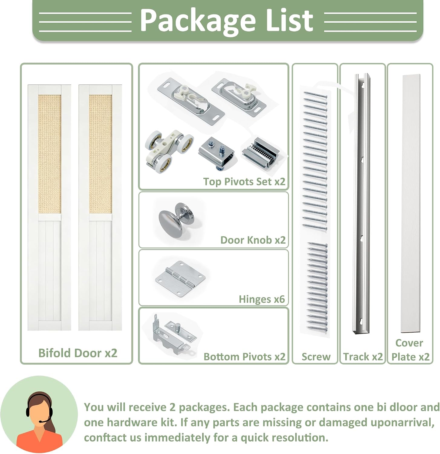 Bifold Door for 48" x 80" Opening, Preassembled Faux Cane Webbing Folding Door with Hardware Kit, MDF Surface, Interior Door Panel for Closet, Pantry & Laundry