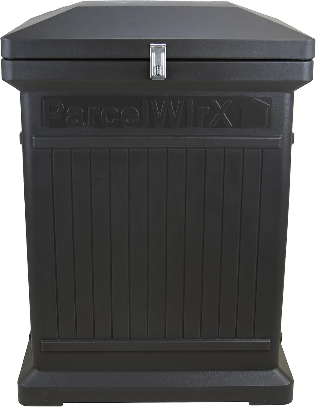 RTS Home Accents ParcelWirx Premium Vertical Storage Cabinet/Lockable Package Delivery Box with Hinged Lid, Graphite