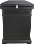 RTS Home Accents ParcelWirx Premium Vertical Storage Cabinet/Lockable Package Delivery Box with Hinged Lid, Graphite