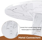 Round Modern Dining Table Set for 4, 47" Circle White Faux Marble Kitchen Table with 4 Grey Velvet Upholstered Dining Chairs,Wooden Kitchen and Dining Room Table Set for Dining Room