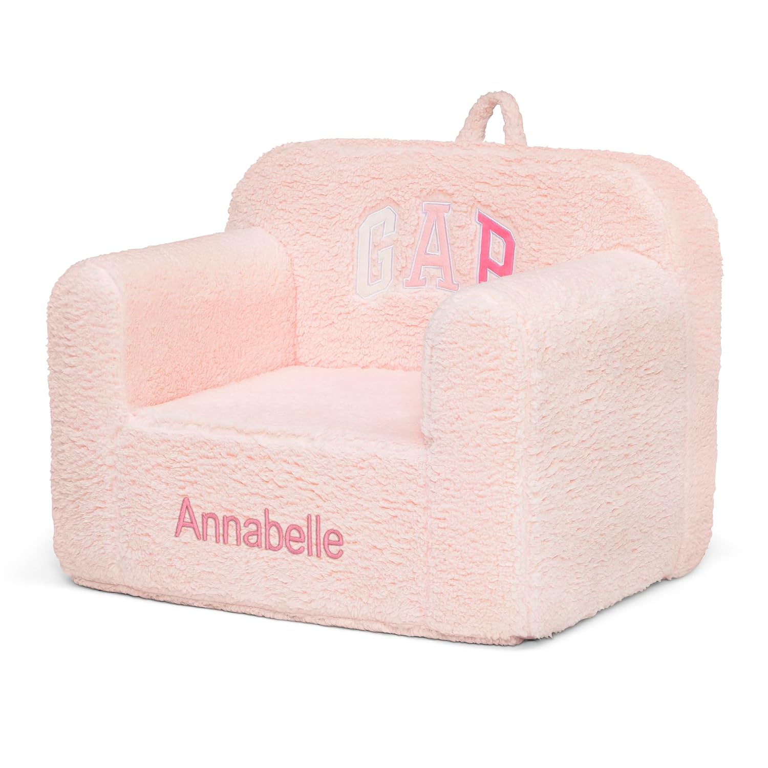 babyGap by Delta Children Personalized Sherpa Chair - Greenguard Gold Certified, Pink