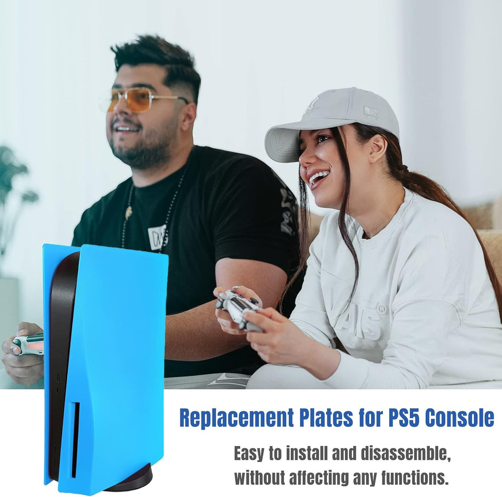 Disc Edition Face Plates Cover Skins Shell Panels for PS5 Console, Accessories for PlayStation 5 Protective Replacement Faceplates Dustproof Anti-Scratch (Starlight Blue)