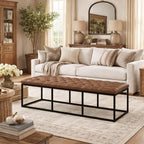 Homepop Home Decor | Large Upholstered Bench | Bench Ottoman with Storage for Living Room & Bedroom | Decorative Home Furniture (Light Brown PU Leather)
