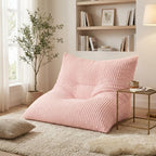 SUMELL Giant Bean Bag Chair - 3-in-1 Convertible Memory Foam Floor Cushion with Washable Corduroy Cover, Large Comfy Beanbag Sofa for Adults and Kids (Pink)