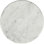 Coaster Home Furnishings Berkeley Round Marble Top Side Table White and Brown