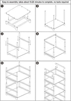 FIDUCIAL HOME 5 Tiers Narrow Bookshelf White Skinny Book Shelf Slim Thin Open Bookcase Small Spaces for Space Saving Easy Assemble