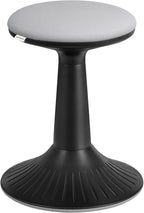 SONGMICS Kids Wobble Chair 6-12Y, Active Sitting Stool with Focus Support, 18.1" Height 154 lb Capacity, Anti-Slip Base Tool-Free Assembly, Ink Black and Dove Gray UOSC010B01