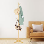 ZOZOE Metal Coat Rack Stand, Modern Coat Rack Freestanding with 8 Hooks, Coat Racks Easy to Assemble, Coat Tree Stand for Bags, Hats, Entryway, Office (Golden)