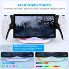 FASTSNAIL Charging Stand for PS Portal Remote Player, Portable Charge Dock Station with 14 RGB Light Modes and Type-C Cable, Charge Base Holder Accessories for PlayStation 5 Portal Console