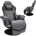 RESPAWN 900 Console Gaming Recliner with Footrest and Lumbar Support - Comfortable Ergonomic Gaming Chair with Headrest, No Wheels, Reclining, Heavy Duty, Racing Style Video Game Chairs - Gray Fabric