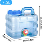 Generic 8 L Camping Water Tank with Faucet, Portable Water Storage Container with Tap for Outdoor Camping Hiking Car Travel Home Emergency Use (7.5L)