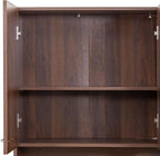 70.87 Inch Tall Kitchen Pantry Storage Cabinet with 6 Doors, 1 Drawer & Open Shelf – Versatile Hutch Cabinet for Ample Organization, Ideal as Pantry, Sideboard or Coffee Bar Cabinet, Dark walnut