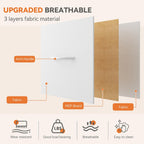 Sweetcrispy Dresser for Bedroom, 4 Drawer Storage Cabinet, Tall Nightstand | Small Fabric White Dresser for Closet, Chest of Drawers, Closet Organizer, Home Furniture, Sturdy Frame