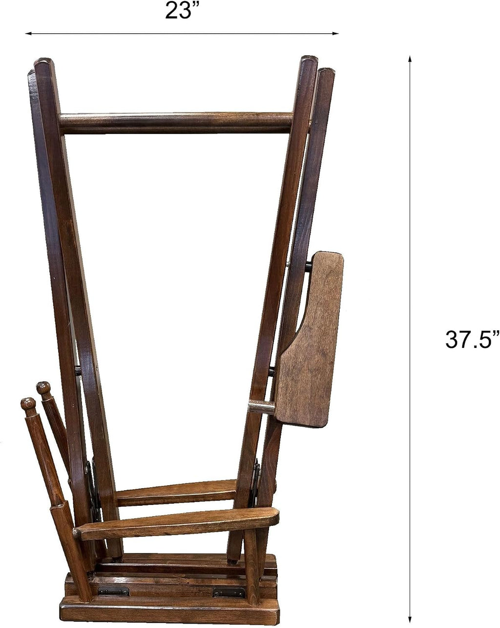TLT Personalized Imprinted Contemporary 30 Inch Bar Height Walnut Frame Director's Chair - Black