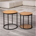 Contemporary Tables Made of Metal and Solid Wood with Space Saving Design