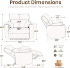400-550 lbs Oversized Power Recliner Chair with USB, Extra Wide 32.7" Seat for Big & Tall Adults, Capacity Lounge Chair for Living Room