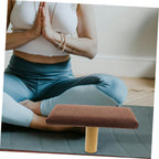 GALPADA Wooden Bench with Cushion, Small Portable Prayer Kneeler Stool, Ergonomic Posture Support Seat Suitable Under 150cm Height