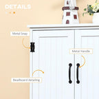 Farmhouse Kitchen Pantry, 48.5 Inch Floor Storage Cabinet, Cupboard Organizer, White