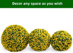 2 Pack Artificial Topiary Balls, Faux Rose Flower Spheres with Hanging Chain & Zip Ties, Easy Assembly, No Maintenance Decor for Indoor, Outdoor, Garden, Patio, Wedding, Home