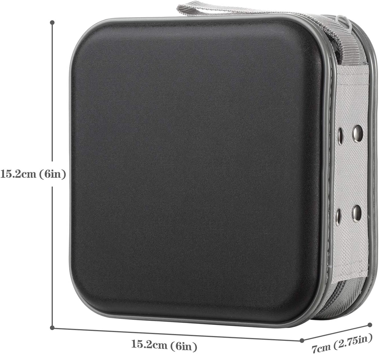 alavisxf xx CD Case, 48 Capacity Hard Plastic DVD Case Portable Zipper CD Case Holder Large Storage Disc Wallet Bag for Car Home Travel (Black, 48 Capacity)