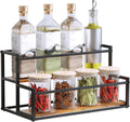 Okydoky 2-Tier Coffee Syrup Rack Holds 8 Bottles - Sturdy Stand for Coffee Bar, Kitchen & Beverage Station, Universal Holder for Syrup, Sauce & Wine Bottles