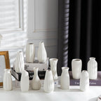 Kimdio White Ceramic Bud Vase for Table Decor, 12pcs Small Pottery Vases for Flowers Mini Ceramic Vases for Pampas Grass Vase Bulk for Wedding Dining Room Christmas Home
