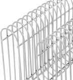 Modern Side Table M-Shaped Side Table Iron Linear End Table for Books, Magazines, Newspapers, 55.12 lbs Load, 16.92 * 11.81 * 11.81in, Silver